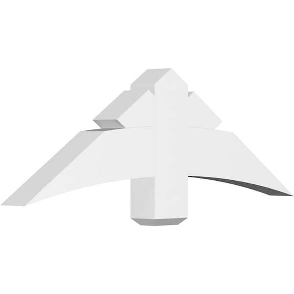 Ekena Millwork Alberta 48 in. W x 16 in. H x 4 in. D Signature Polyurethane Bracket
