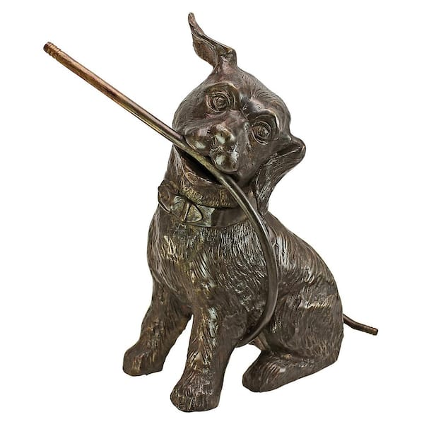 Design Toscano 14.5 in. H Raining Dogs Cast Bronze Garden Statue