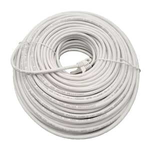100 ft. CAT6A Industrial Outdoor-Rated Shielded Ethernet 26AWG Cable-White