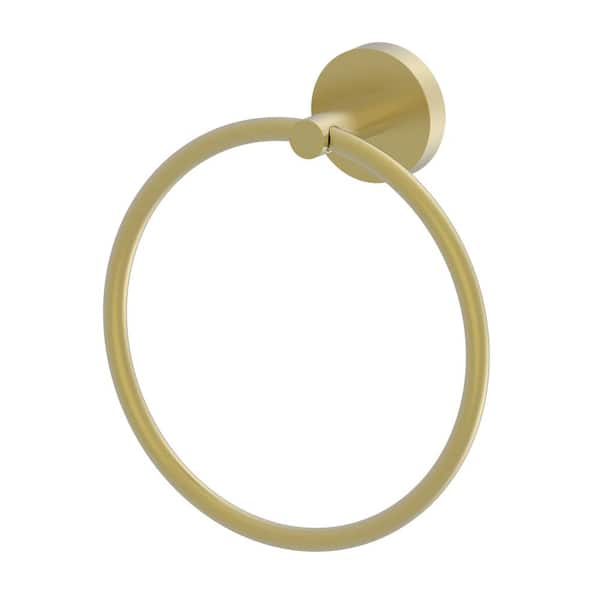 Cartway Modern Wall Mounted Towel Ring in Matte Gold Finish