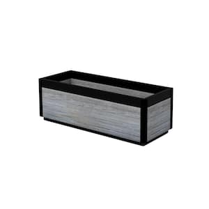 Delta 45 in. L x 17 in. W x 15 in. H Gray PVC Modern Planter