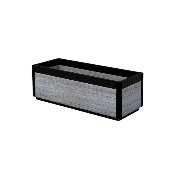 VITA Delta 45 in. L x 17 in. W x 15 in. H Gray PVC Modern Planter