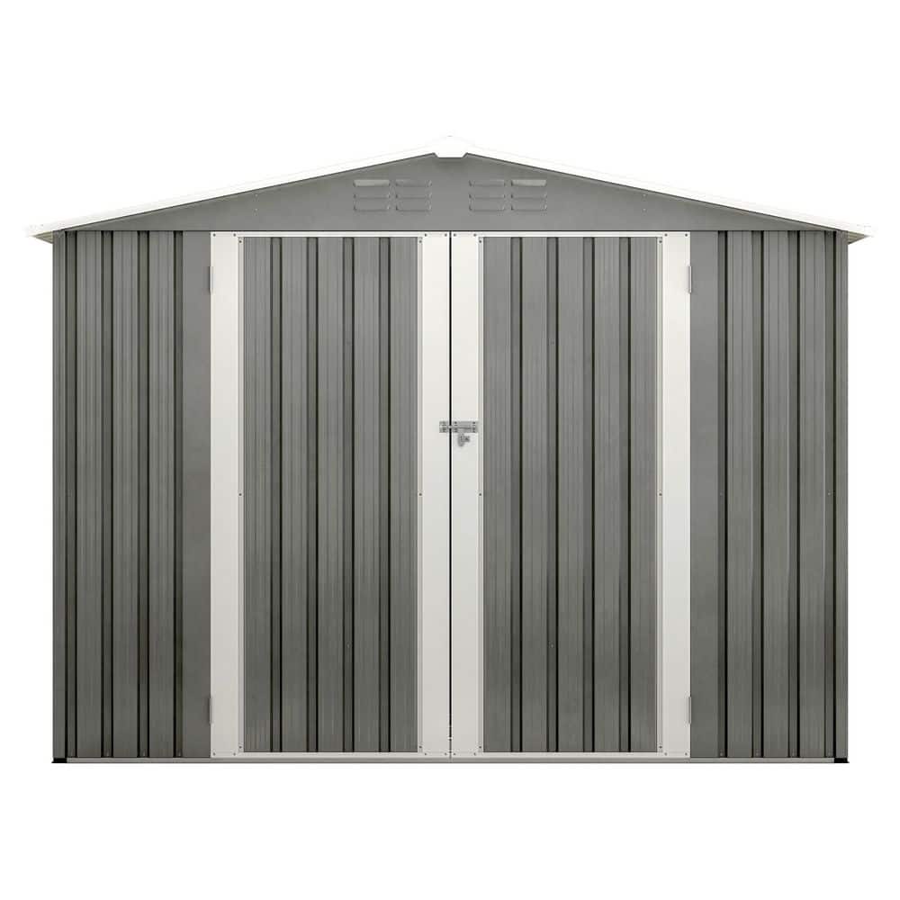6 ft. W x 8 ft. D Metal Shed with Lockable Doors All Weather Outdoor Storage Shed for Garden Patio (48 sq. ft.) price history on PriceWatchPro