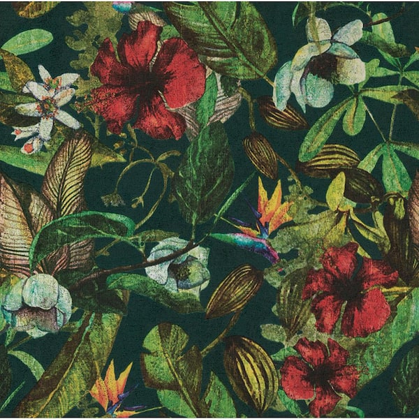 Advantage Botanical Multicolor Wallpaper Sample