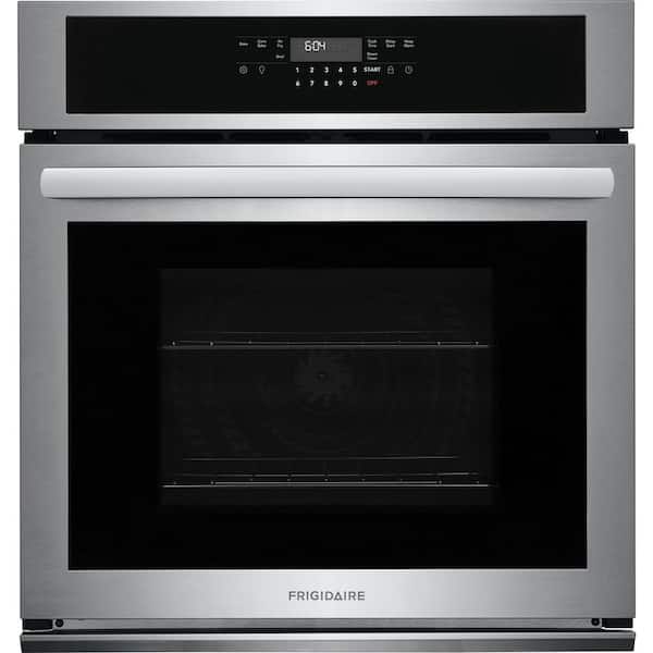 27 in. Single Wall Oven with Convection 30-min Steam-Cleaning in Stainless Steel