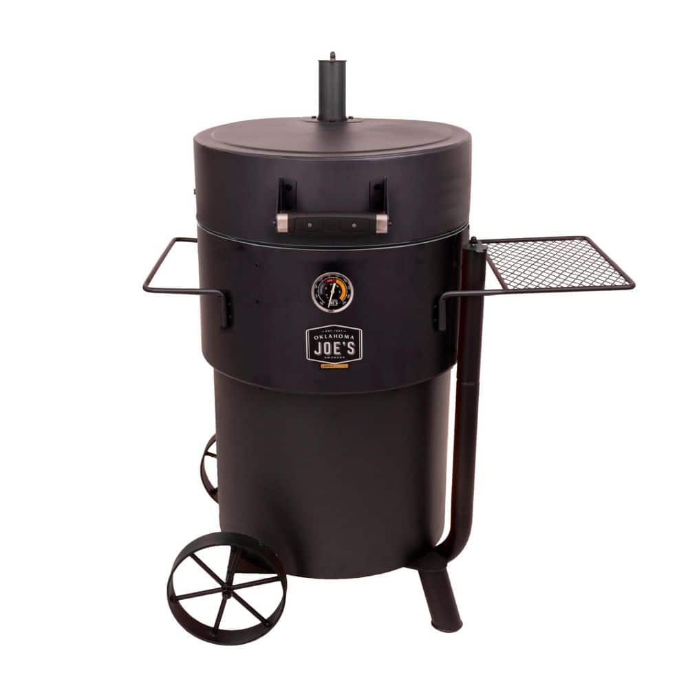 OKLAHOMA JOE'S Bronco Pro 21.5 in. Heavy Duty Charcoal Drum Smoker