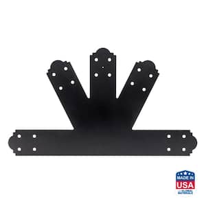 Outdoor Accents Mission Collection 6:12 Pitch ZMAX, Black Powder-Coated Gable Plate