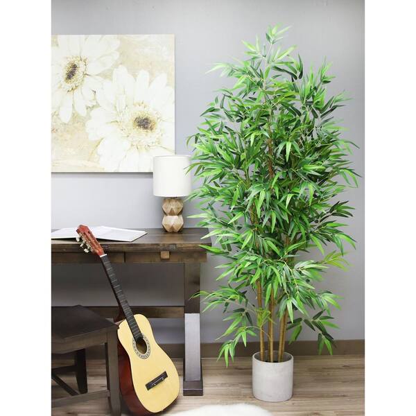 Nature Spring 72-in Multiple Colors Indoor Artificial Bamboo Artificial  Tree in the Artificial Plants & Flowers department at