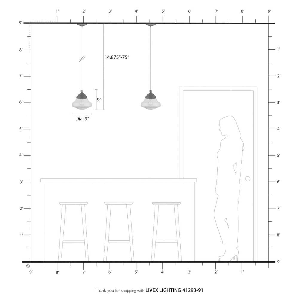 Avondale Brushed Nickel Mini Pendant with Clear Glass Shade