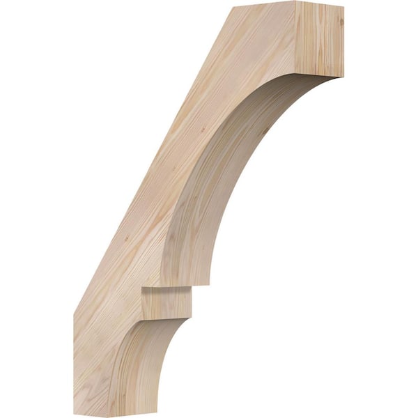 Ekena Millwork 5 1/2"W x 22"D x 30"H Balboa Smooth Knee Brace, Douglas Fir