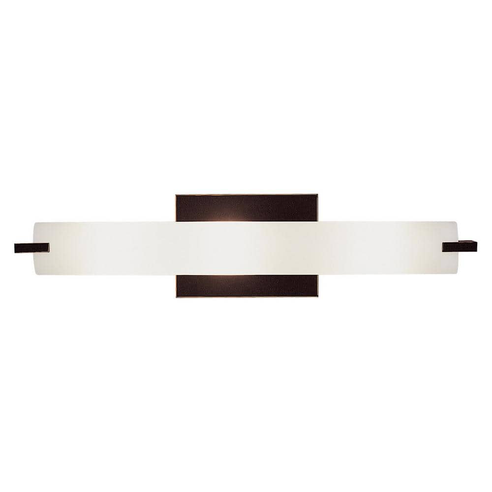 Dark Restoration Bronze 3-Light Dimmable Glass Bath Bar
