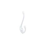 4-23/32 in. (120 mm) White Decorative Hook