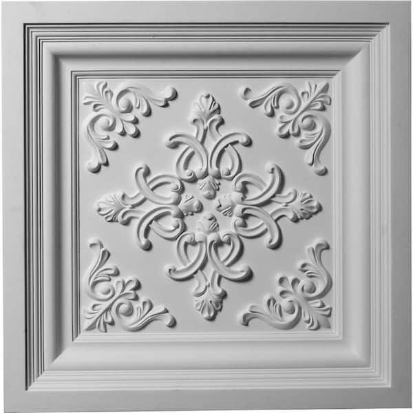 Ekena Millwork 2-3/8 in. x 24 in. Polyurethane Kinsley Ceiling Tile