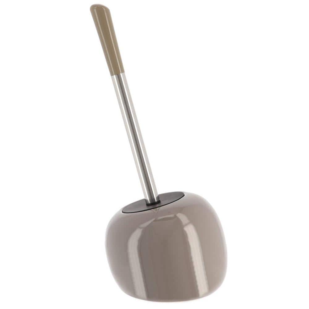 Bowl The Free Toilet Home - 6631165 PISE Taupe and Standing Holder Depot Bath Brush