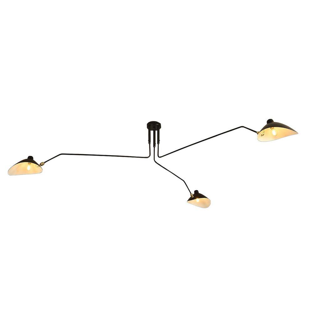 3-Light Mid-Century Modern Black Chandelier Ceiling Light for Living Room with 3-Swing Arm and 360° Rotating Lampshade price history on PriceWatchPro