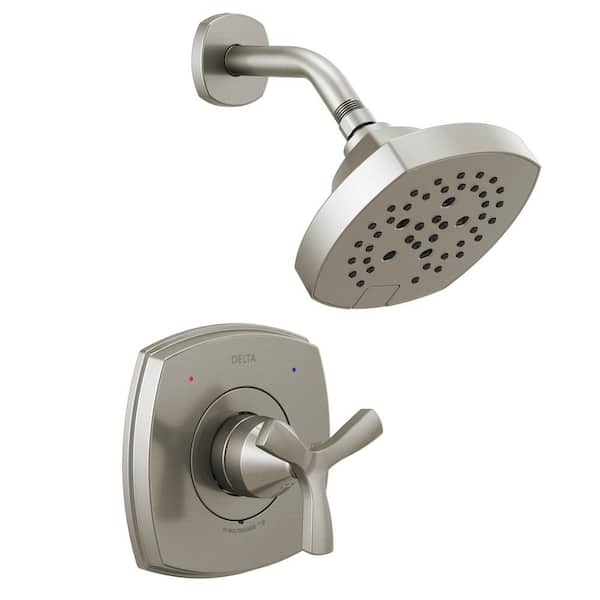 Delta Stryke 1-Handle Wall Mount 5-Spray Shower Faucet Trim Kit in Stainless (Valve not Included)