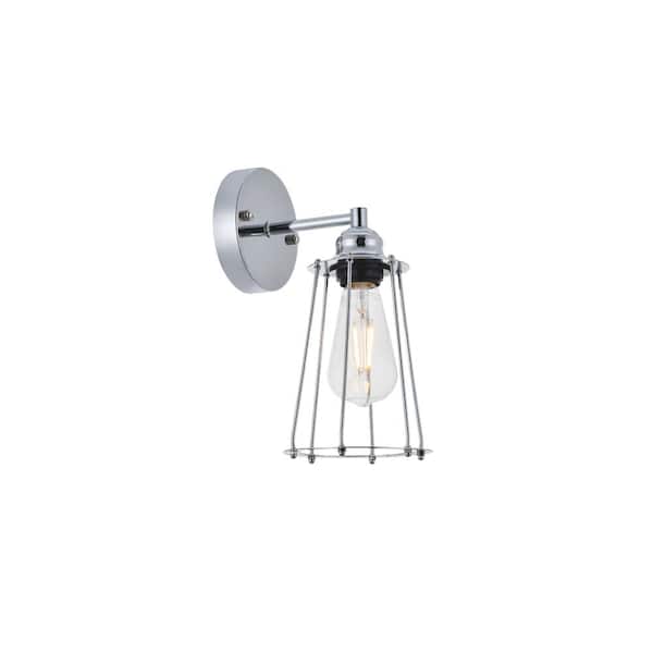 Unbranded Timeless Home Alma 5.3 in. W x 11 in. H 1-Light Chrome Wall Sconce