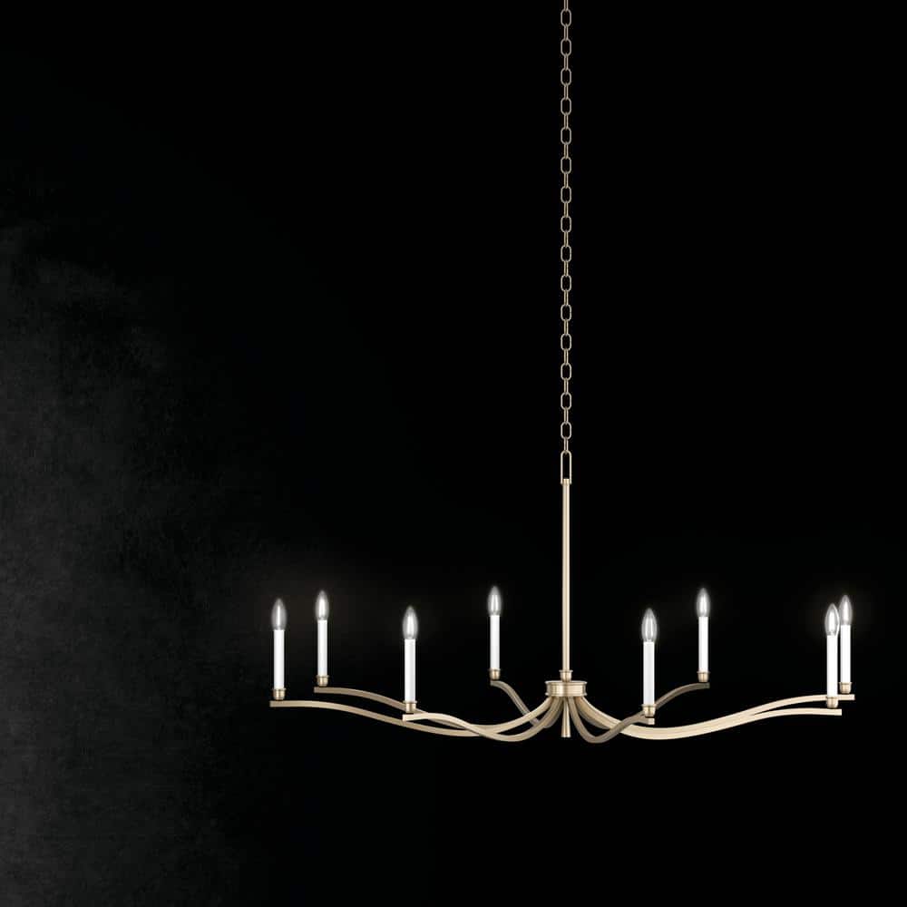 Champagne Bronze 6-Light Candle Style Chandelier