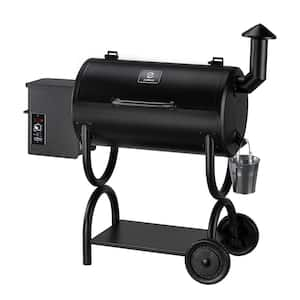 560 sq. in. Wood Pellet Grill and Smoker in Black, 8-IN-1 Grill