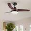 YUHAO Modern Farmhouse 52 in. Low Profile Ceiling Fan with 3 Solid Wood ...