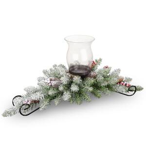 30 in. Dunhill Fir Centerpiece and Candle Holder