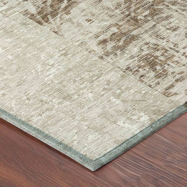 Chantille Machine Washable Indoor/Outdoor Abstract ACN2785 Beige 2 ft. x 7 ft. Runner Rug