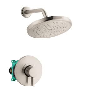 Croma Pressure Balance Shower Set with Rough, 2.0 GPM in Brushed Nickel