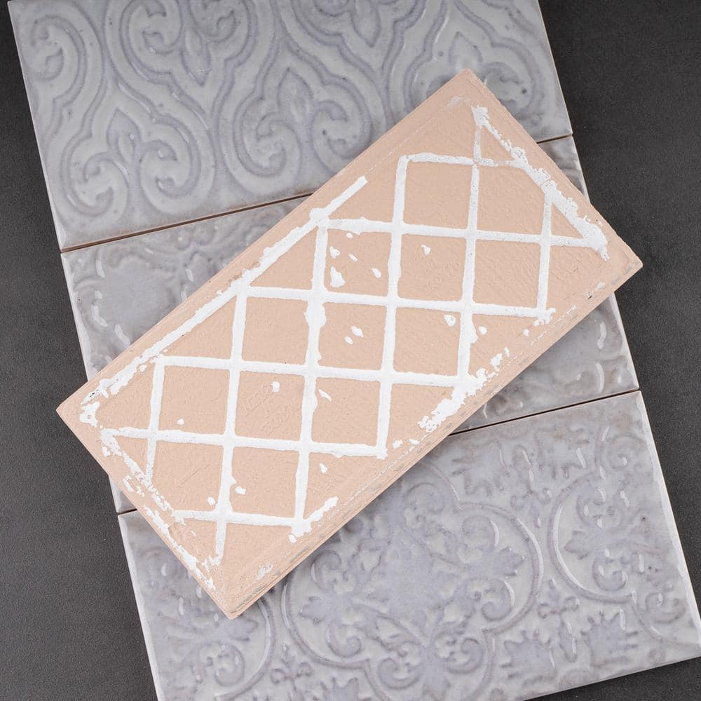 Zurbaran Gris Polished Ceramic Subway Wall Tile Set