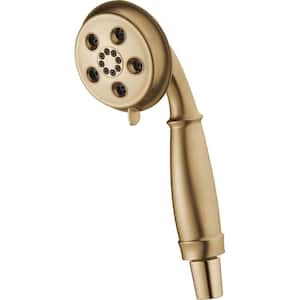 3-Spray Patterns Wall Mount Handheld Shower Head 1.75 GPM with H2Okinetic in Champagne Bronze