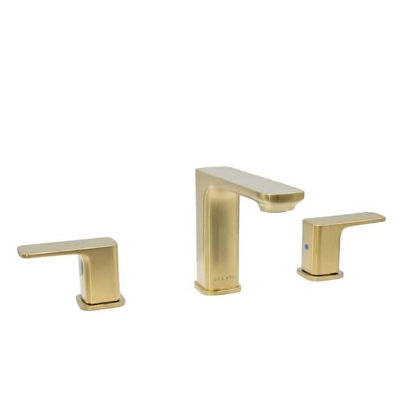 Corsica 8 in. Widespread 2-Handle Bathroom Faucet in Champagne Gold