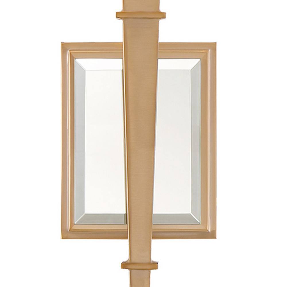 Aged Brass and White Silk 1-Light Wall Sconce