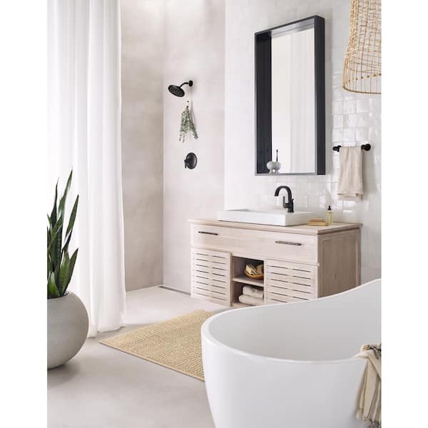 Doux Single-Handle Posi-Temp Shower Faucet Trim Kit in Matte Black (Valve Not Included)