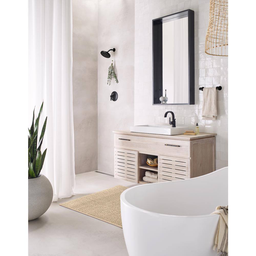 Matte Black Modern Wall Mounted Towel Bar, 9-inch