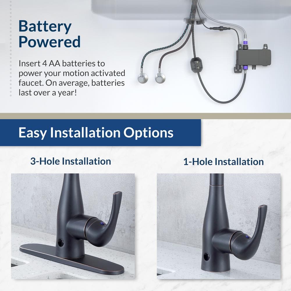 Matte Black Touchless Pull-Down Kitchen Faucet with Spray