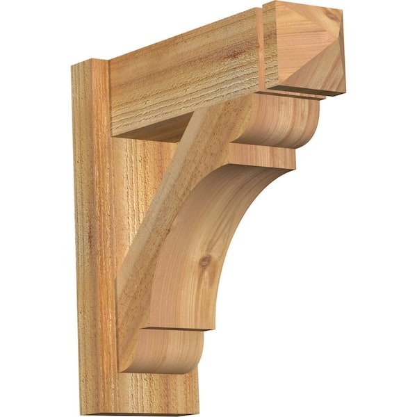 Ekena Millwork 6 in. x 18 in. x 18 in. Western Red Cedar Olympic Arts and Crafts Rough Sawn Outlooker
