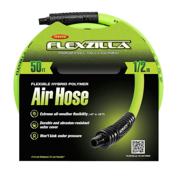 Legacy 1/2 x 50' Flexzilla Air Hose with 3/8 MNPT