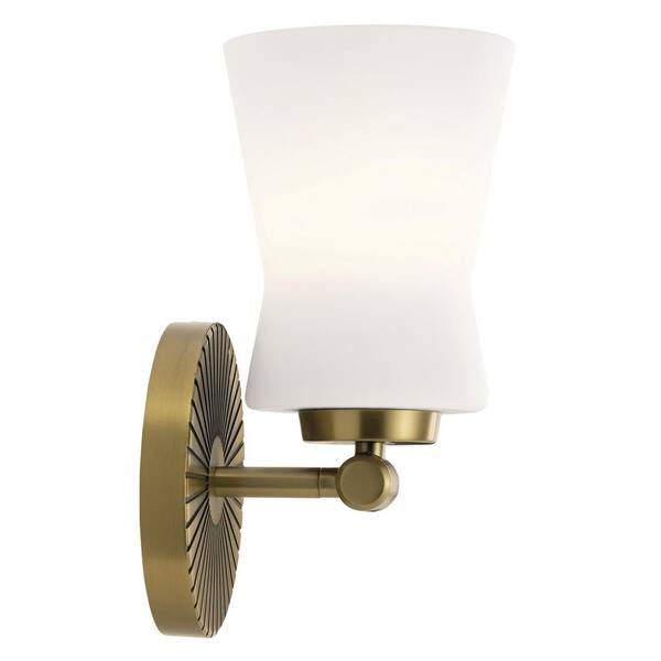 Kichler Burnished Solid Antique Brass Wall Sconce 
