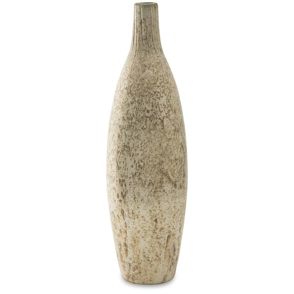 Signature DESIGN BY ASHLEY Plawite 18.25 in. Silver Glass Bud Decorative Vase