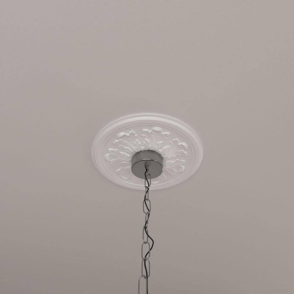 Primed Gray 12.75" Acanthus Ceiling Medallion