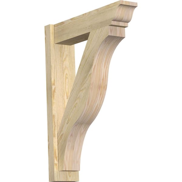 Ekena Millwork 6 in. x 32 in. x 24 in. Douglas Fir Fuston Traditional Rough Sawn Outlooker
