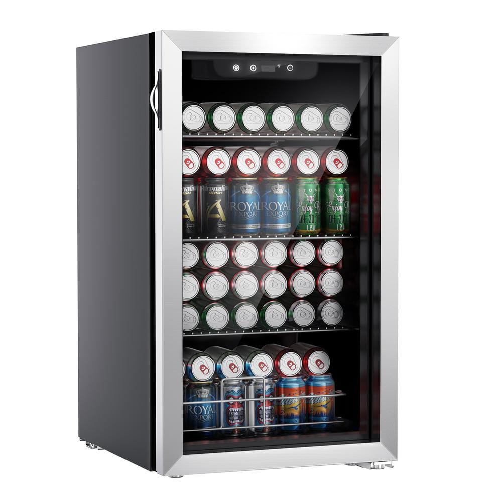 Dalxo 35 in. 50 Bottle, 120 Can, Wine and Beverage Cooler with ...