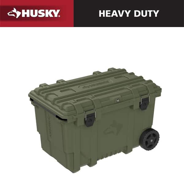 36.5 in. Army Green Heavy Duty Large Rolling Toolbox with Tool Tray and Keyed Lock