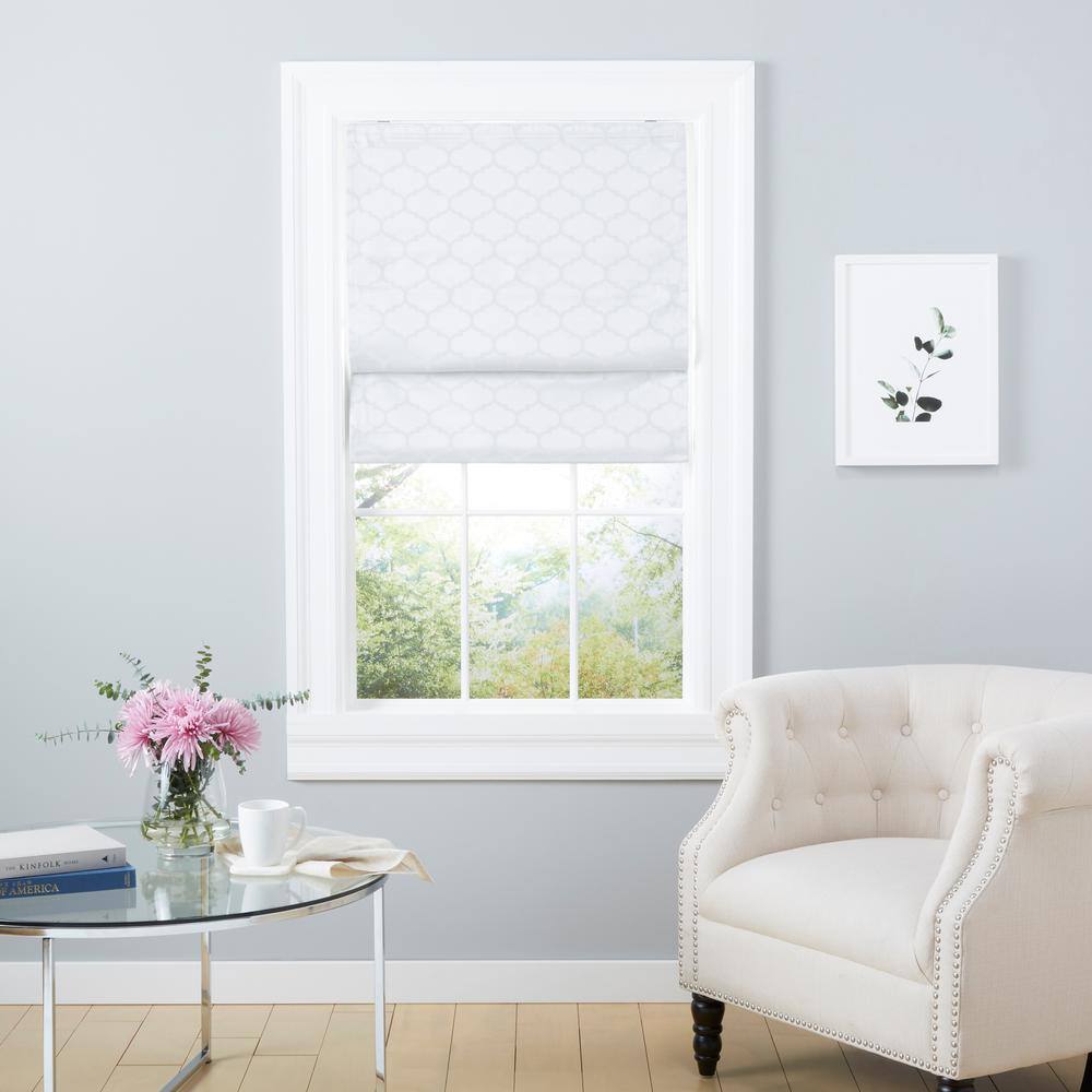 Montague White Cordless Total Blackout Polyester Roman Shade 27 in. W x 64 in. L price history on PriceWatchPro