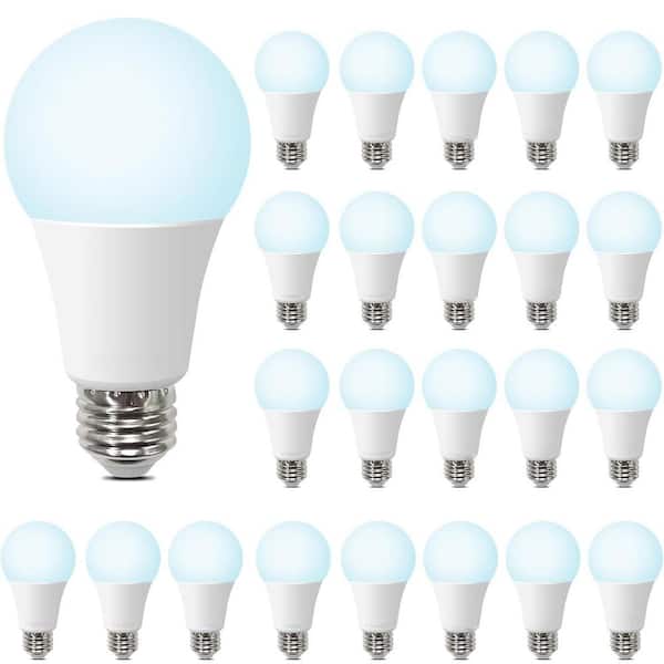 100-Watt Equivalent 13-Watt A19  E26 Base, Daylight (5000K) LED Light Bulbs, 1500-Lumens, Non-Dimmable-(24-Pack)