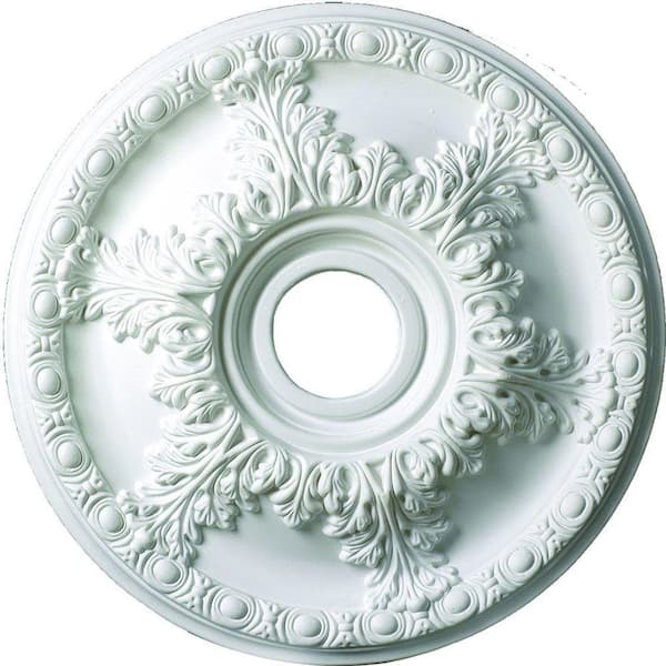 American Pro Decor 18 in. x 1-7/8 in. Leaf and Running Bead Polyurethane Ceiling Medallion