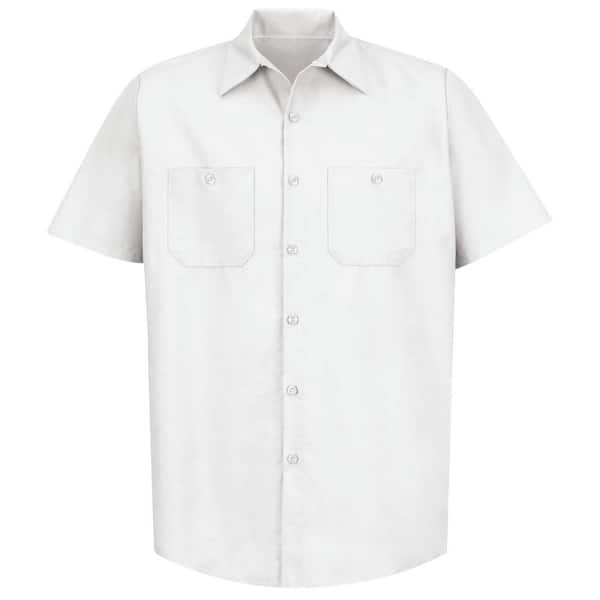 Red Kap Men's Size M (Tall) White Industrial Work Shirt SP24WH SSL M ...