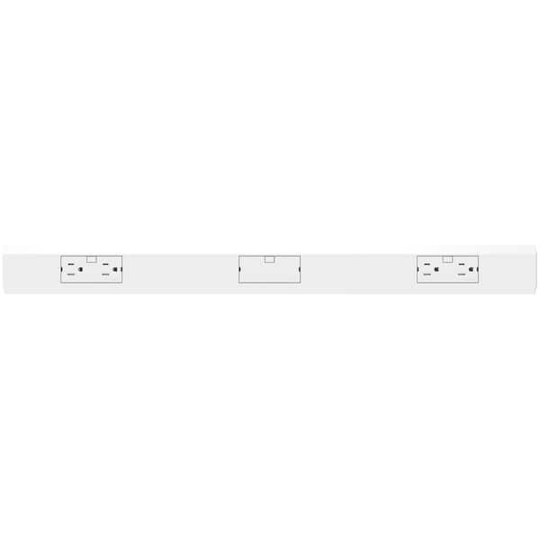 Legrand adorne Under-Cabinet 27 in. 4-Outlet Modular Track, White with 2 Tamper-Resistant Outlet Module and 1 Blank Module