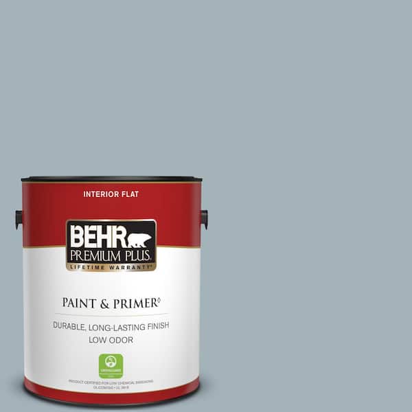 BEHR PREMIUM PLUS 1 gal. #PPF-27 Porch Ceiling Flat Low Odor Interior Paint & Primer