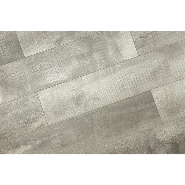 Montserrat Summa Intrepid Nickel 14 mm T x 7.75 in. W HDF Waterproof AC5 Click Lock Laminate Wood Flooring (23.09 sq. ft./case)