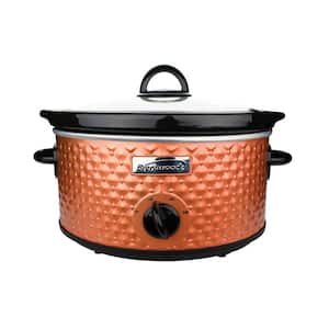 Diamond 3.5 qt. Copper Slow Cooker with Tempered Glass Lid